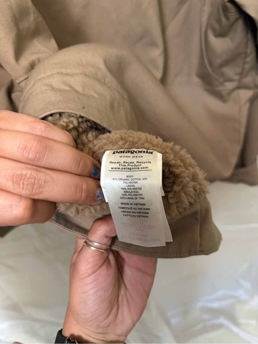 Patagonia Men's Brown Insulated Sherpa-Lined Jacket - Picture 5 of 6